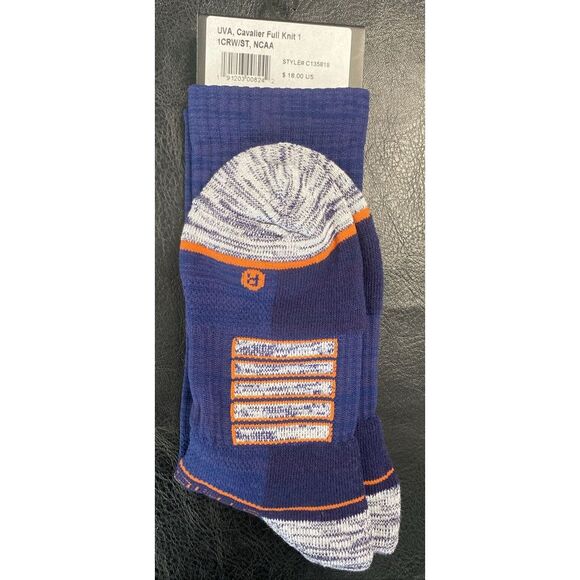 NCAA Strideline - Navy/ Blue - Crew Socks- UVA Cavalier-Unisex - Size M/L 1 pair - Picture 2 of 10